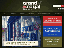 Tablet Screenshot of grandroyalbarbers.com.au